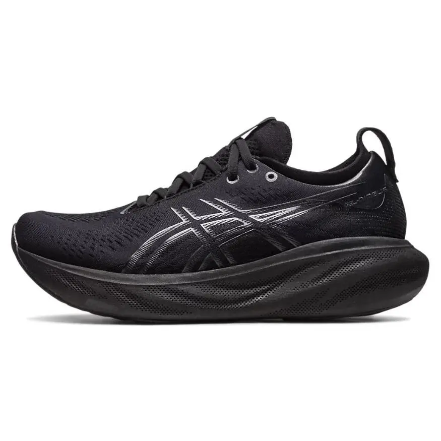 ASICS GEL Nimbus 25 Black Graphite Grey Comfort Low Top Casual Running Shoes Women's 1012B356-002