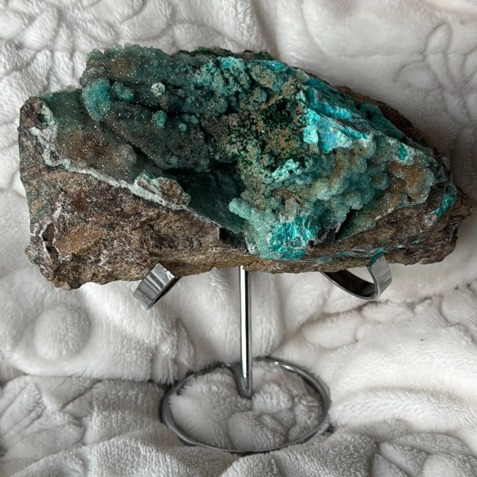 Large chrysocolla & malachite crystal