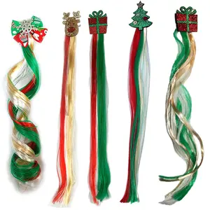 X-DHD03  Christmas Hair Accessories 5Pcs Hair Bows, Christmas Hair Bows for Girl Christmas Accessories for Women, Bow Hair Clips Christmas Hair Clips Christmas Gift for Children