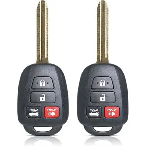 Key Fob Remote Replacement Fits for Toyota Corolla 2014-2019/Camry 2014-2017/Tacoma 2016-2018 HYQ12BDM Keyless Entry Remote Control HYQ12BEL 89070-02880 H Chip(Pack of 2)