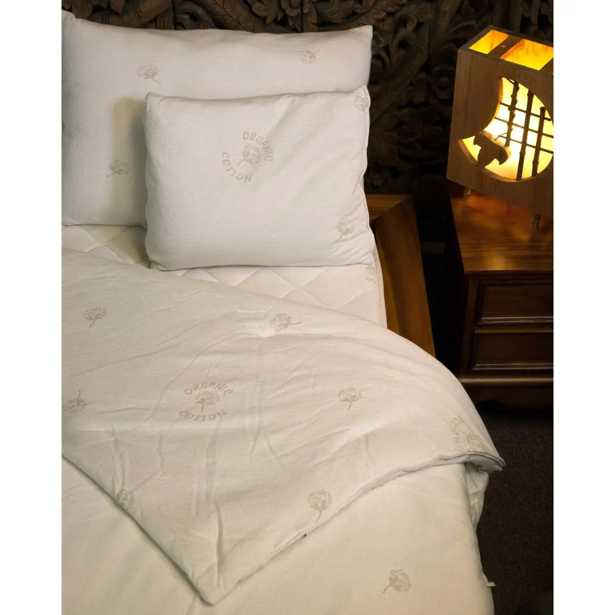 212 MAIN Twin Extra Long Heavy-Weight Natural Wool Comforter - Organic Cotton, Handcrafted Look, Mattress-Exclusive Bedding