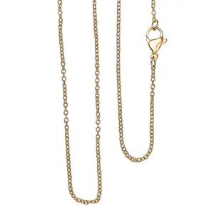 Shop LC Cable Chain in ION Plated Yellow Gold Stainless Steel 20 Inches