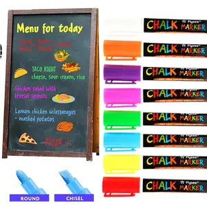 8pcs 3-6mm Chalk Marker Pen Set, Chalkboard Calendar Markers, Washable & Wet Erasable Liquid Watercolor Marker Pen, Art Supplies, Writing Stationery