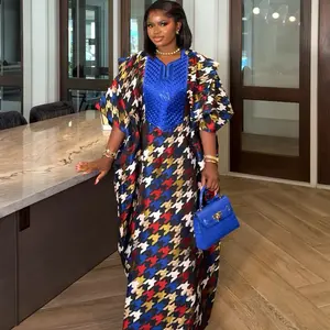 Aziza Agbada Elegant Midi Dress with Embroidery Design & Brocade Fabric for Women - Midi Length, short Sleeve, Chic & Minimalist Style