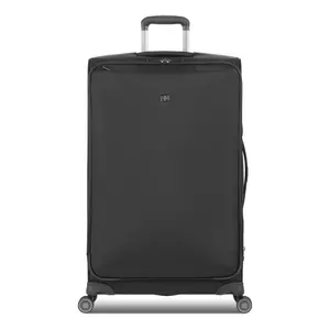 Checked Softside Large Suitcase - Black