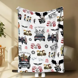 Demonn Hunter TV Show Blanket, Winchesterr Brothers Impala Cozy Throw For Fans, Join The Hunt Room Decor Holiday Gifting | GN110326.R2898.ID00