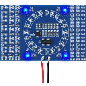 Soldering Practice Kit – Build a Light Rotating Display |   Electronics Training Kit for Education, Beginner Soldering School Project with Board