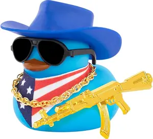 EI Belico(cowboy rubber duck): cool cartoon car Duck Decoration ,jeep ducking,1 Piece