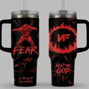 NF F.E.A.R Album Music Band Custom Tumbler Cup 40oz 20oz Stainless Steel Tumbler With Handle and No Handle