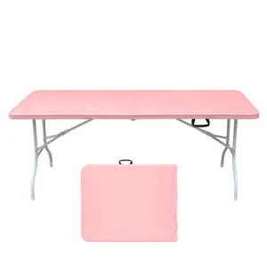 GLOOKThis foldable portable table is waterproof and easy to clean. It features a triangular structure and high-density material for strong load-bearing capacity, making it suitable for outdoor camping and home office use