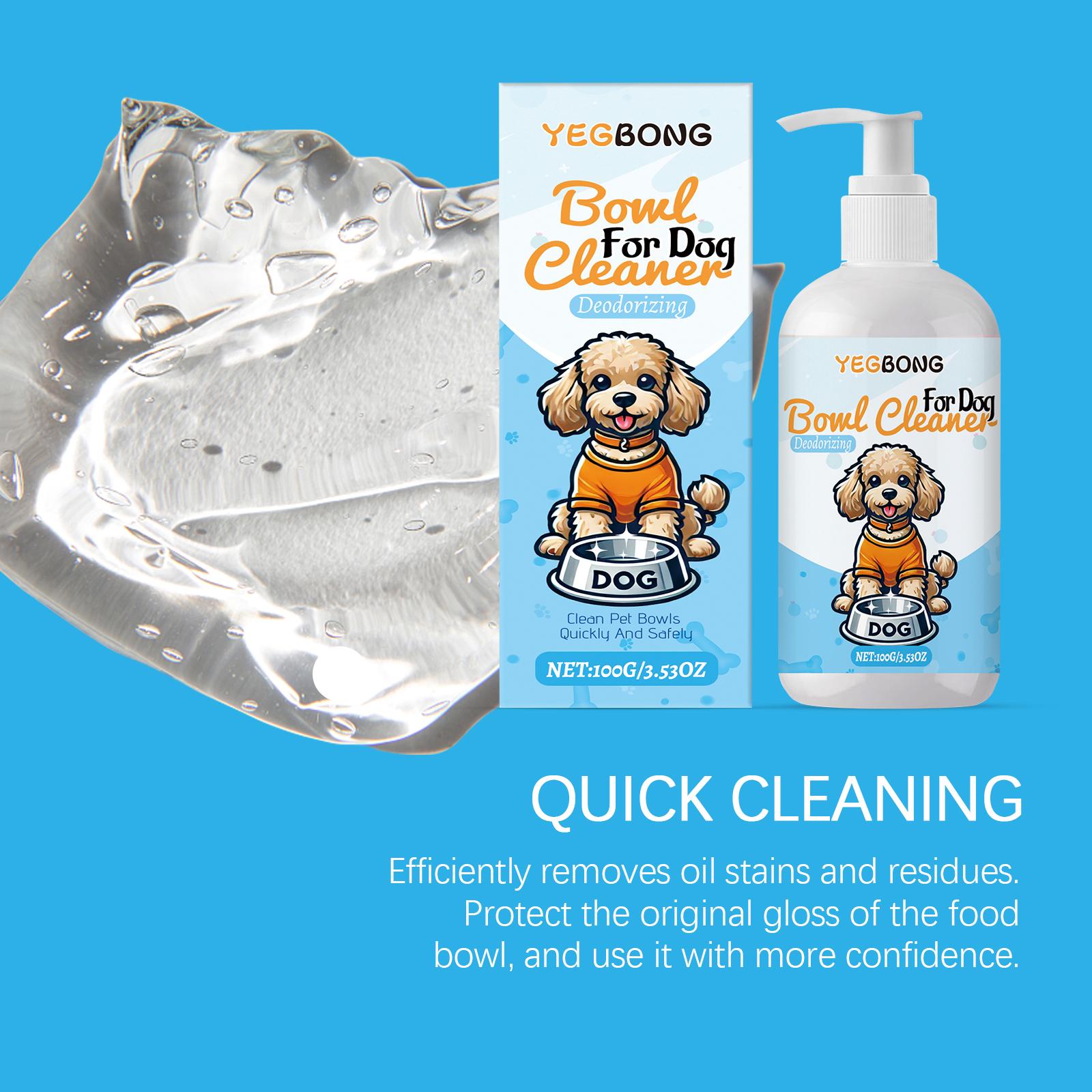 Pet Bowl Cleaner | Safe Dog Cat Dish Soap | Remove Saliva Grease & Odor | Non-Toxic Foaming Cleanser