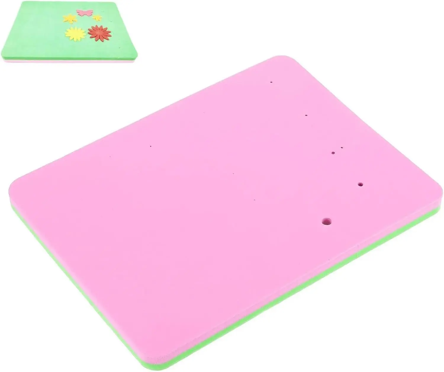 Fondant Foam Pad with 5 Holes Silicone Mat for Cake Decorating Rolling Pin & Clay Tools Perfect for Fondant Gum and Air Dry Clay Crafts