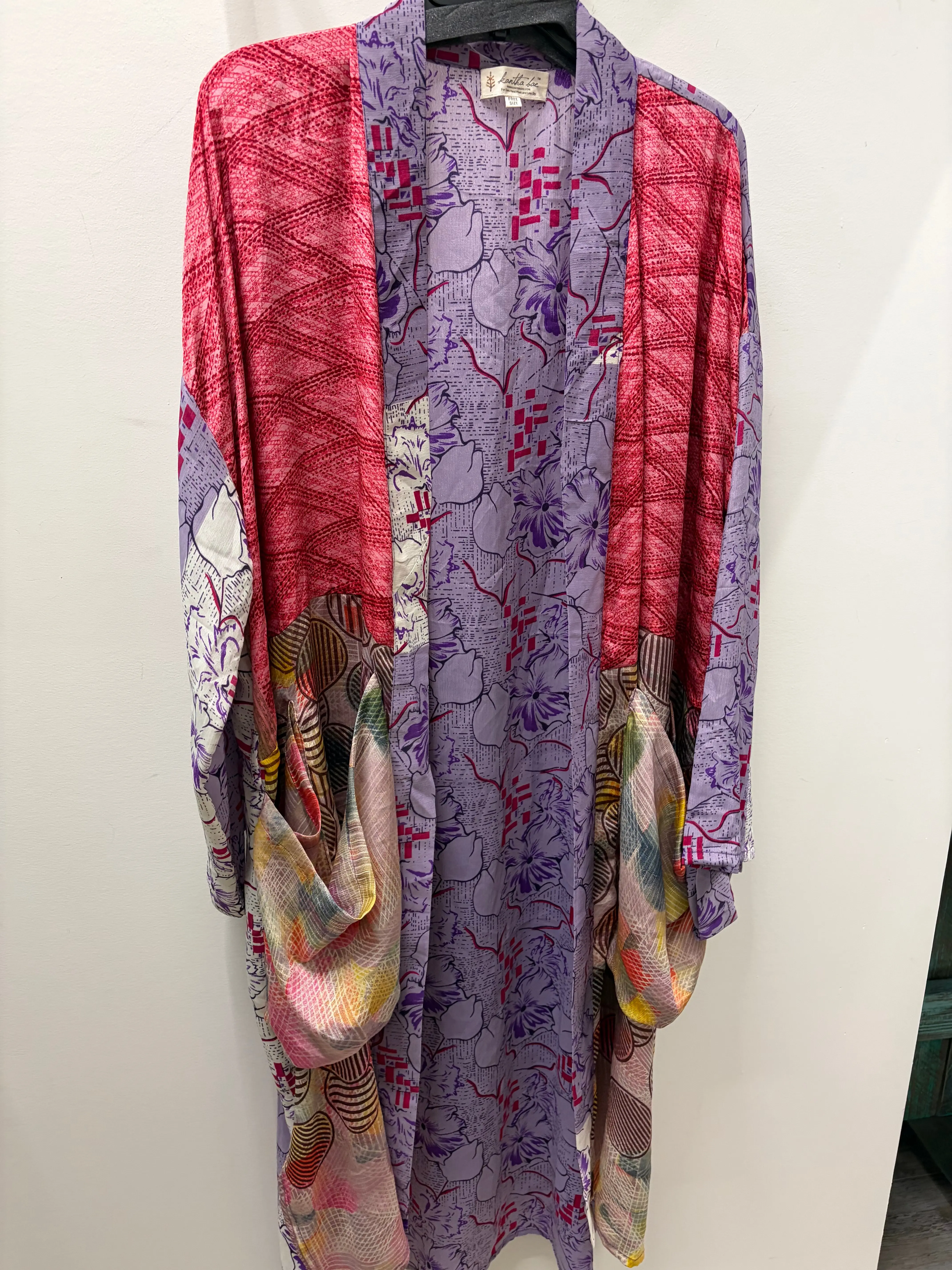 Women's Serenity Kimono #384 by Kantha Bae - Women's Clothes, Dress-Inspired Uniforms, Saree-Infused Design