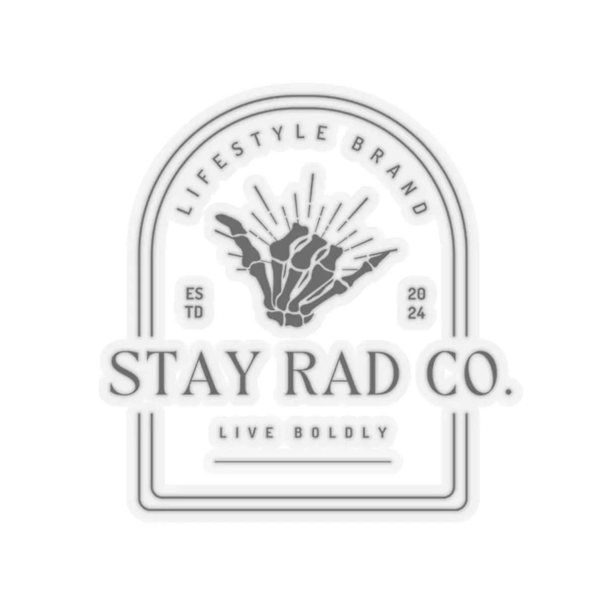 Stay Rad Co Transparent Logo Sticker - Kiss-Cut Stickers for Laptops, Water Bottles, Scrapbooking, DIY Projects, Gift Ideas