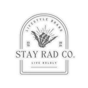 Stay Rad Co Transparent Logo Sticker - Kiss-Cut Stickers for Laptops, Water Bottles, Scrapbooking, DIY Projects, Gift Ideas
