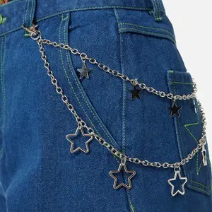Hip Hop Pants Chain Pocket Chain Vintage Jean Rock Punk Goth Pocket Accessory Body Accessories