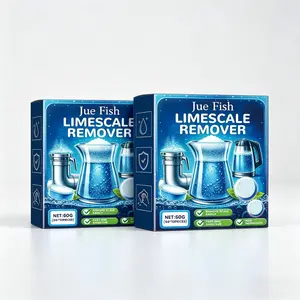 2-Pack Water Scale Remover Tablets (60g*2), Stainless Steel Pot & Kettle Cleaner, Limescale Removal,Lemon Scented, Ensures Drinking Water Quality