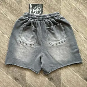 Hell Star Washed Grey Shorts For Women 1:1 Best Quality Oversized