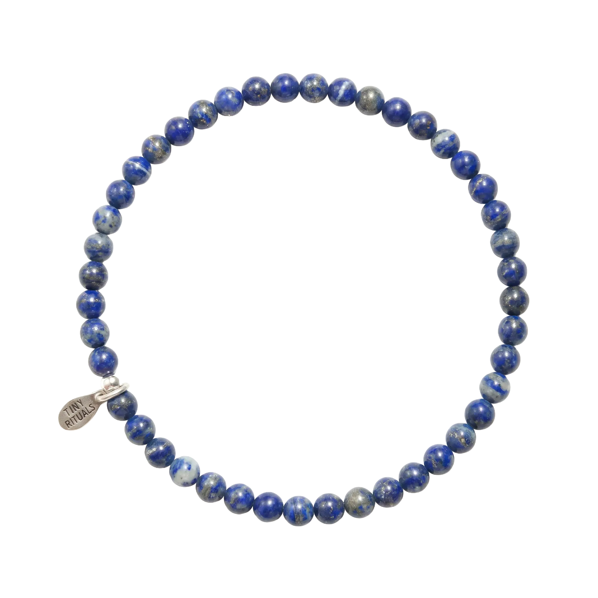 Tiny Rituals Lapis Lazuli Gemstone Bracelet, Genuine Gemstone Beads, Soothing Healing Energy, Third Eye Chakra Stimulant, Enhances Learning Desire