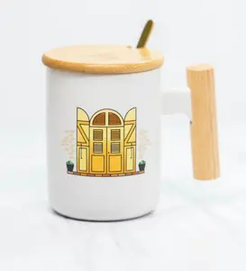 Wooden Ceramic -Akajou Mug Not Microwave Safe, Hand Wash Only