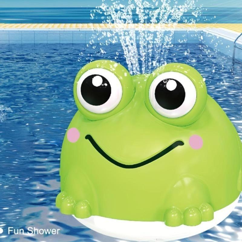 Flashing Frog Automatic Spray Light Up Bath Toy Engaging Water Toy for 1-3 Year Olds Bathtub Kiddie Pool