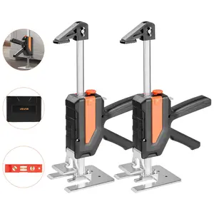 VEVOR Labor Saving Arm Jack, 2 PCS 440 lbs Bearing Capacity, Lifting up to 7.7, Metal Hand Lifting Jack Tool with Magnetic Level, 2 Adjustment Modes, for Door, Window, Furniture, Woodworking, Black