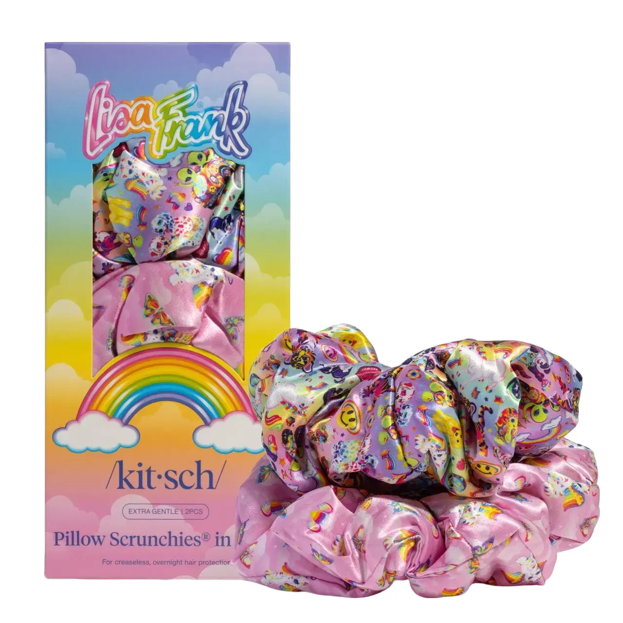 Lisa Frank x Kitsch Pillow Scrunchies® in Satin in The Fantastic World of Lisa Frank Lisa Frank x Kitsch Pillow Scrunchies® in Satin in The Fantastic World of Lisa Frank