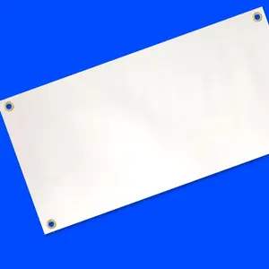 4 Less Co 2x6 Feet Blank Vinyl Banner White Sign with Grommets