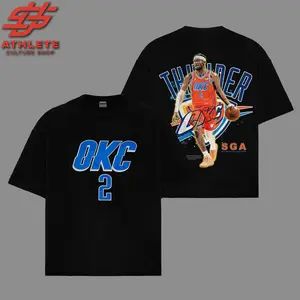 [LEO] SGA - Shai Gilgeous-Alexander 2 For Thunder Nation Premium Cotton  Sweatshirt T-Shirt (Made In US), SGA Hoop Fans Shirt, Game Day Outfits, Gift For Basketball Fans, Basketball Graphic Tee