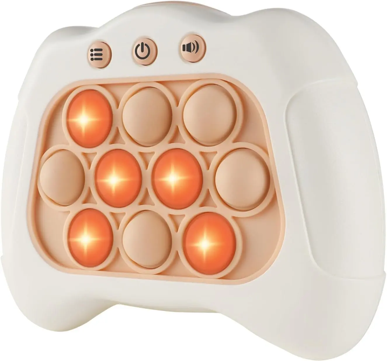 Intoypad Handheld Speed Push Pop Game Fun Sensory Fidget Toy for Kids White | A Fun Multiplayer Game Sensory Fidget ADHD Toys Birthday Gifts for 6 7 8 9 10 11 12 Years Old Kids Road Trip Travel Car Games