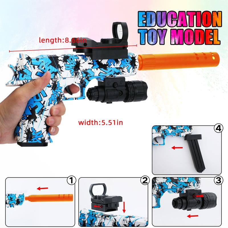 2in1 Softball & Gel Beads Toy Gun (Gel Beads not Included)- Indoor and Outdoor Personal Team Shooting Game Toy Gun for Boys and Girls Ages 3+ Toy Christmas,Holiday,Birthday Gifts!