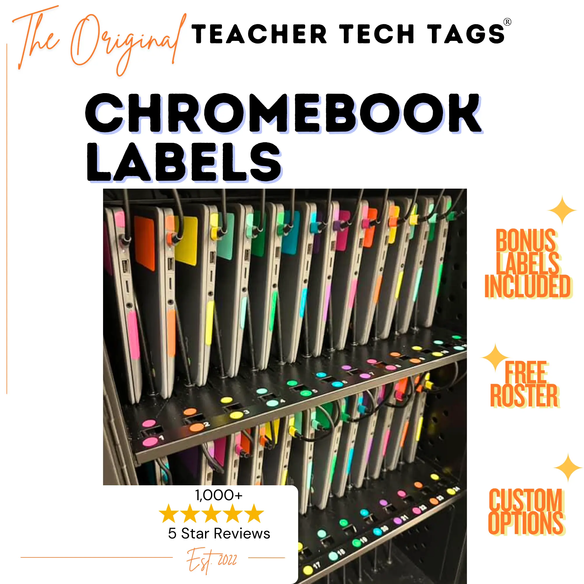 Color Coded Chromebook Laptop Labels for Classroom Organization Color Coded Chromebook Laptop Labels for Classroom Organization