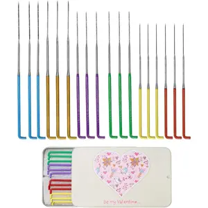 18 Pieces 6 Colors Triangular Wool Felting Needles 36 38 40 Gauge Felting Tools with Iron Box for Wool Felting