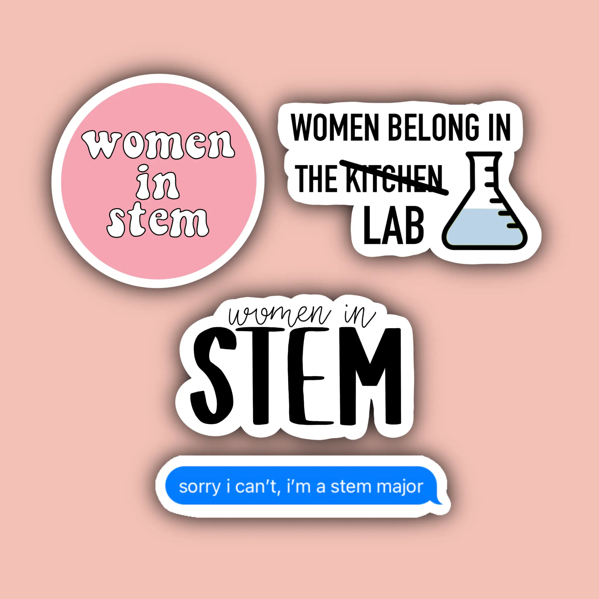 Women in STEM Sticker Pack - Waterproof Stickers