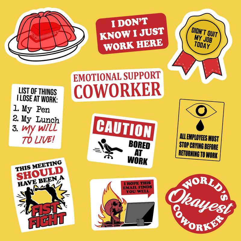 Office Sticker Extra Large Stickers for Adults Funny Adhesives with Memes Funny Stickers with Colorful Graphic Decals Funny Office  Multi