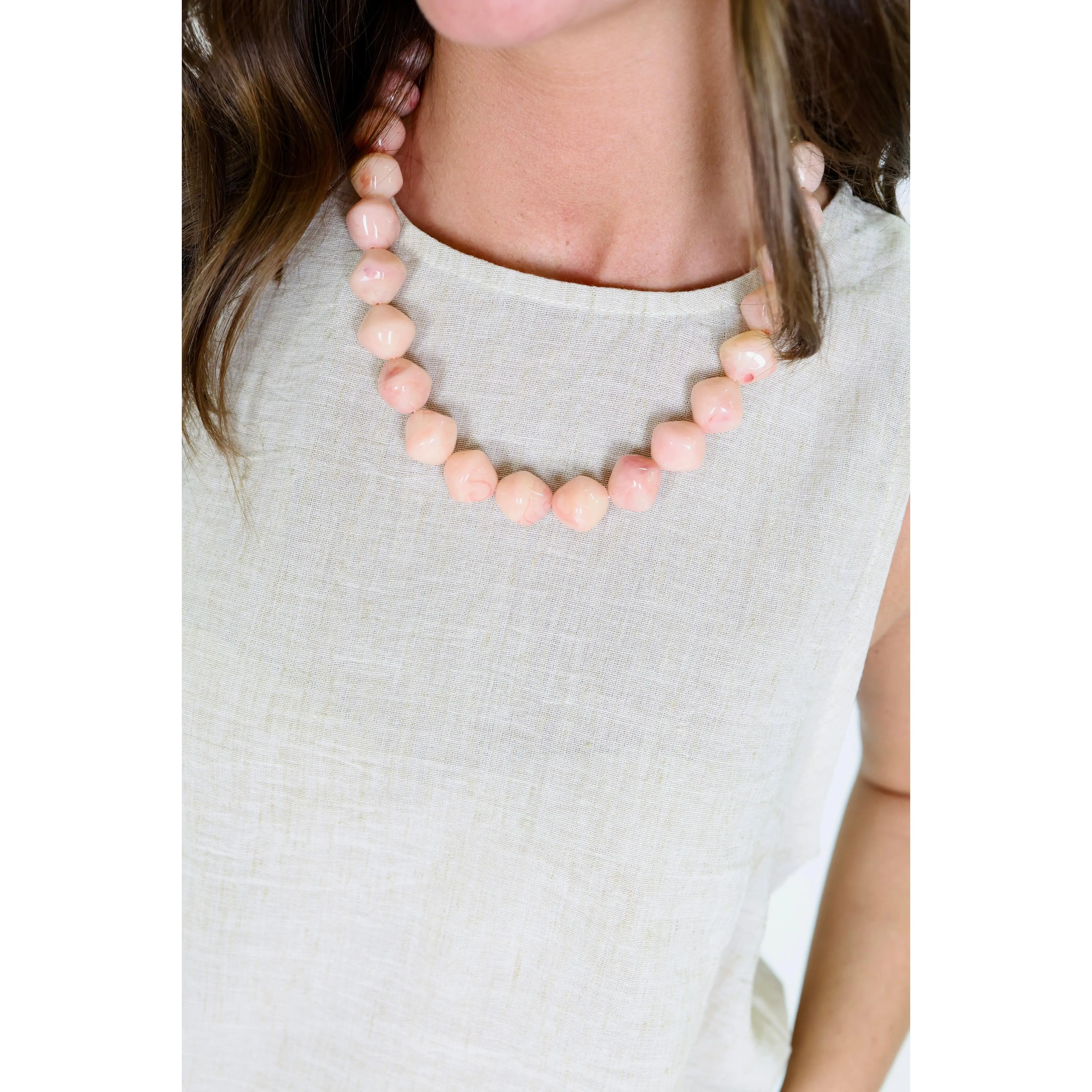 Rainbow Drip Peach Necklace