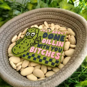 Pickle Car Freshie Air Freshener Funny Fragrance Diffuser - Just About Done Dillin With You Bitches Scented Aroma Beads with 10" String for Hanging
