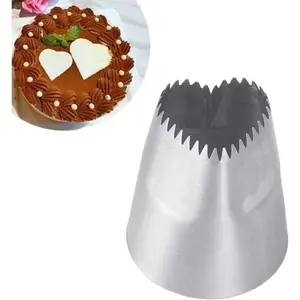 Stainless Steel Frosting Piping Tips, Heart-shaped Icing Piping Tips Couplers, Cake Decorating Tips For Cookies Cupcake Decorating Supplies Baking