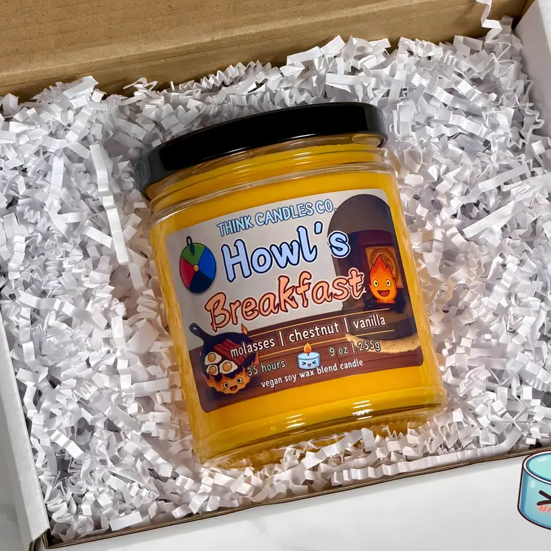 Howl's Breakfast Candle | Hand Poured Vegan Wax Blend Candle | 9 oz, 4 oz, 2 oz Snap Bar