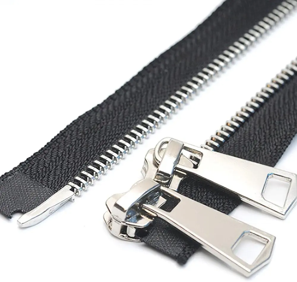 #5 59 Inch 150cm Two Way Separating Jacket Zipper  Metal Zippers for Jackets Coats Sewing Crafts (59" TW )