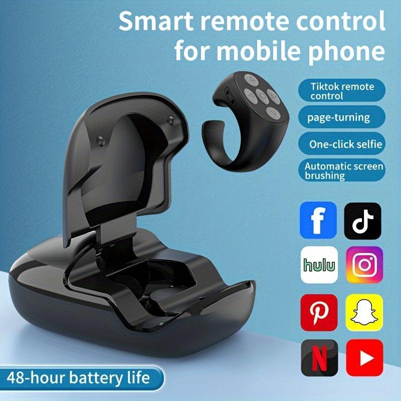 Multifunctional Phone Ring Remote Control - Capture life moments with camera control, e-book browsing and convenient phone management