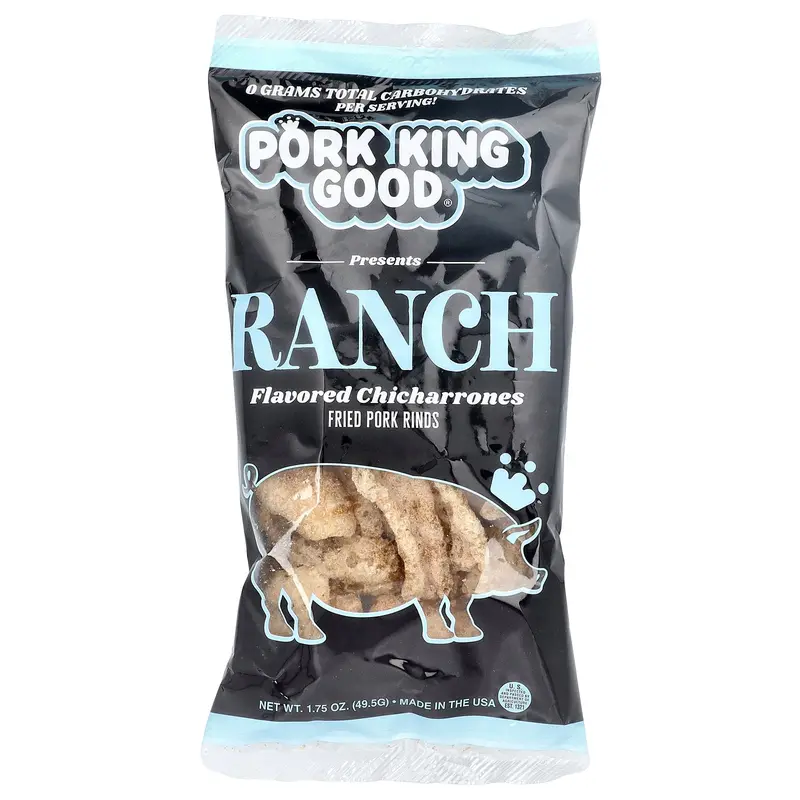 Pork King Good Flavored Chicharrones, Ranch, 1.75 oz (49.5 g)