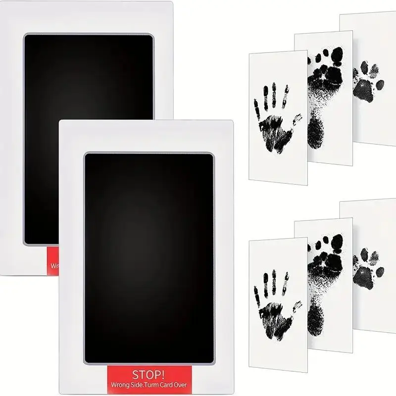 Baby Handprint & Footprint Clean Touch Board, 1 Count Baby Infant Newborn Souvenir Gifts, Pet Paw Print Kit, No Ink Needed Handprint & Footprint Maker