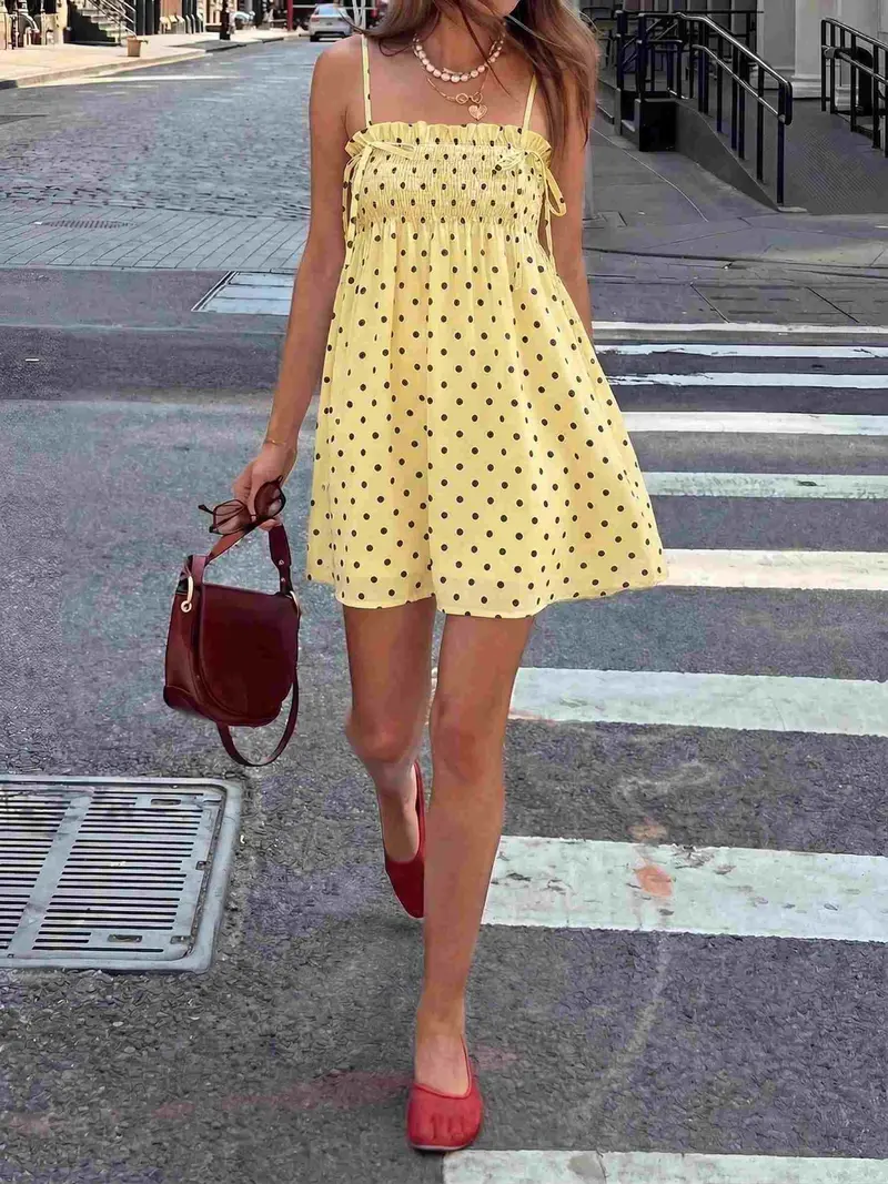 yellow pattern mini dress - TikTok Shop yellow pattern mini dress - TikTok Shop