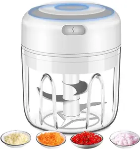 USB Rechargeable Mini Food Chopper - Electric Vegetable & Meat Dicer for Garlic, Chili, Tomato, Fruit, Spices - Portable Cordless Food Processor