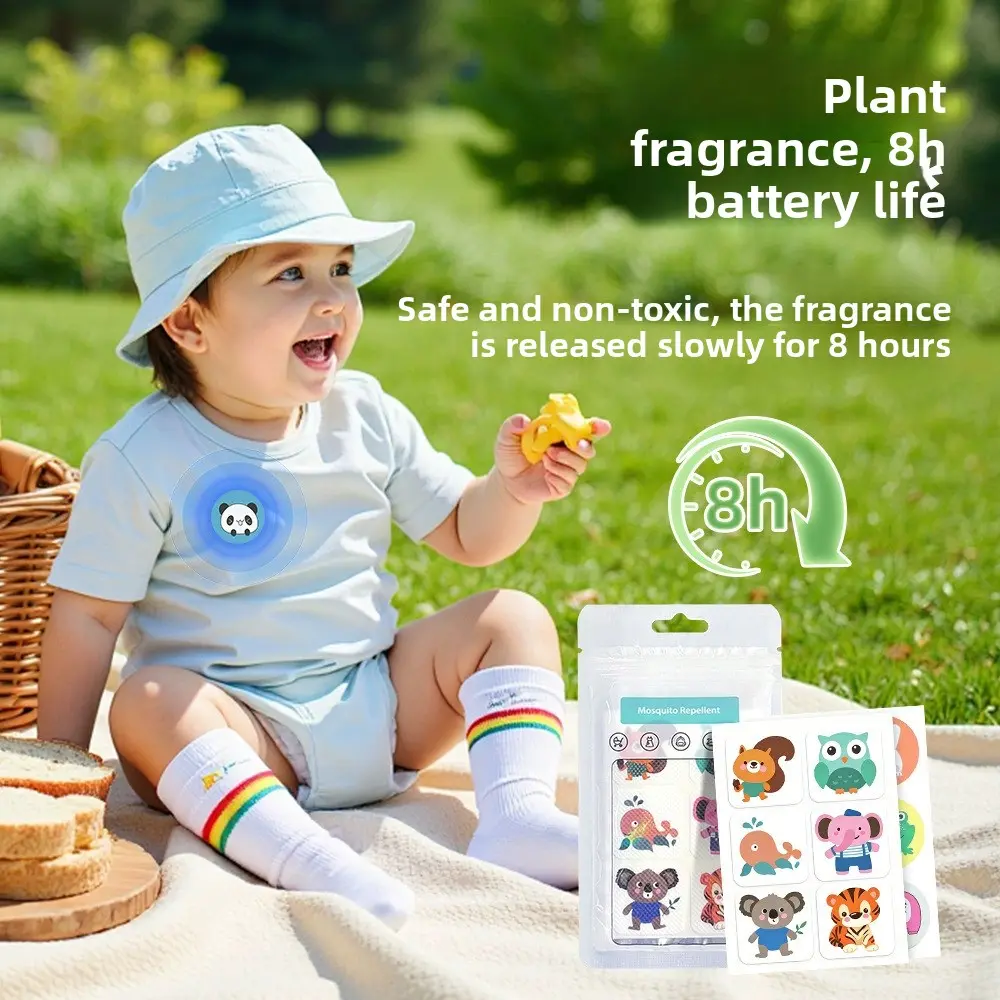 [3PCS]Mosquito Repellent Patches - with Essential Oils for Kids & Adults, Cute Animal Shapes, DEET-Free & Plant-Based Bug Protection Badges for Family Camping, Travel & Outdoor Fun
