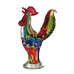 Tiffany Style Lighting Favrile Glass Rooster Figurine