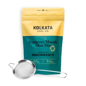 Kolkata Chai Co.'s Signature Masala Chai Mix - 20 Servings, Strainer Included, The Best DIY Chai Mix In The Game