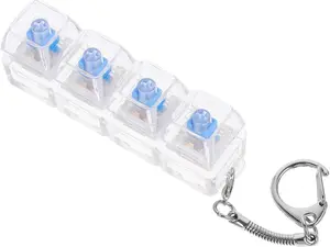 Cute Keyboard Fidget Keychain Stress Relief Pendant for Finger Bag Key Chain Unique Keychains for Adults Boys and Girls with Clear Design