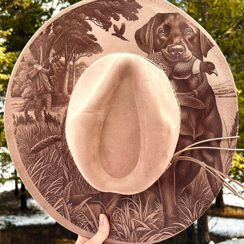Lab Pheasant Hunting Fedora Hat